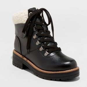 Women's Karissa Sherpa Cuff Boots Universal Thread